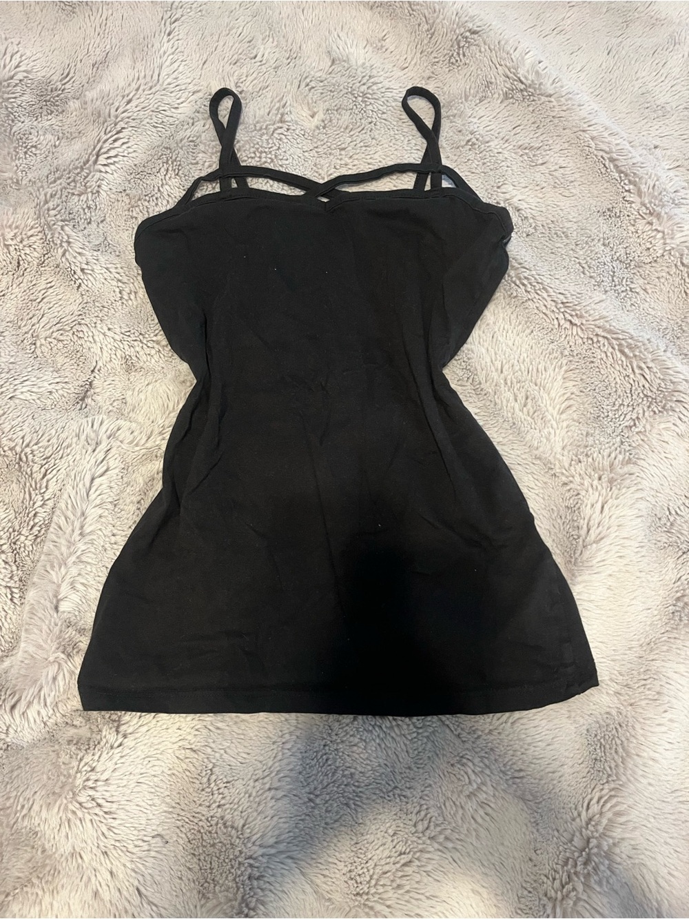 Black Strappy Camisole Tank Top